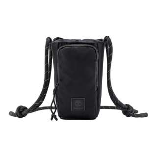 Timberland Logo Design Shoulder Bag, Crossbody Bag Unisex Black
