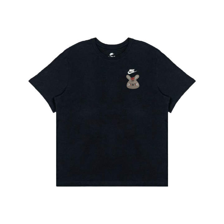 Nike Nike T Shirts Men's Black Crew Neck Moderate Straight Fit