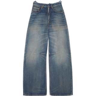 MM6 Maison Margiela Frayed Wide Leg Jeans