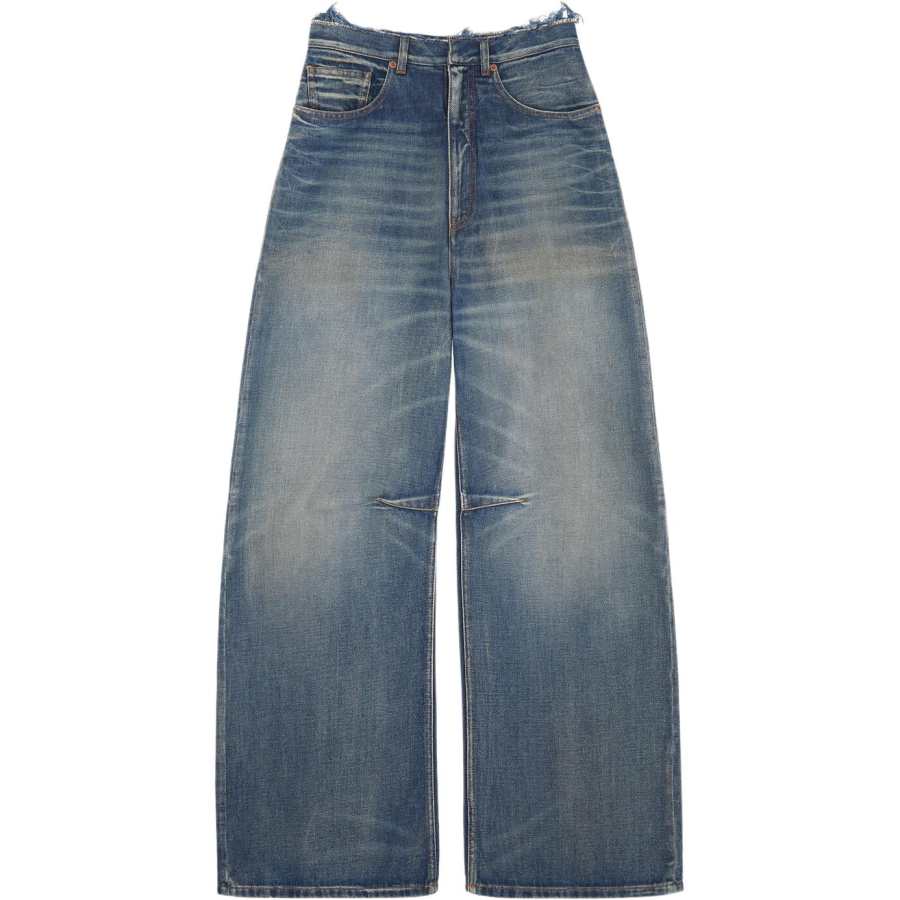 MM6 Maison Margiela Frayed Wide Leg Jeans