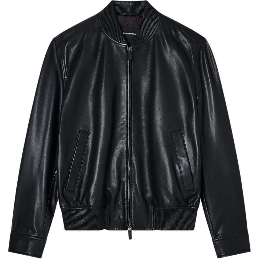 Emporio Armani Blouson in aniline nappa lambskin