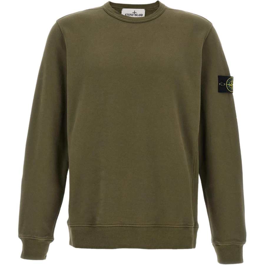 STONE ISLAND Logo Patch Crewneck Sweatshirt