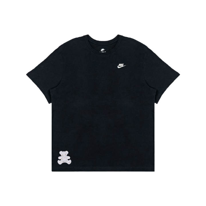 Nike Nike Swoosh T Shirts Men's Black Crew Neck Moderate Straight Fit