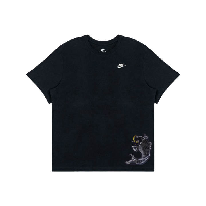Nike Nike T Shirts Men's Black Crew Neck Moderate Straight Fit