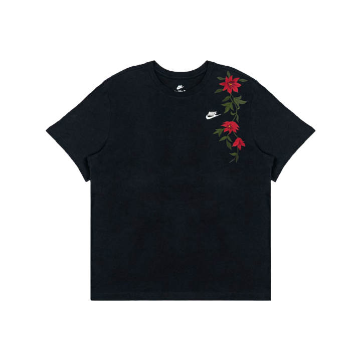 Nike Nike Swoosh T Shirts Men's Black Crew Neck Moderate Straight Fit