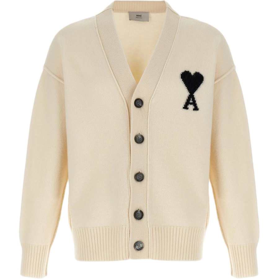 AMIPARIS Ami Paris Ami De Coeur V Neck Cardigan