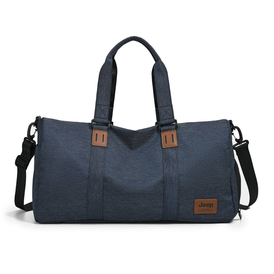 Jeep Denim Handbag Travel Bag Unisex Blue