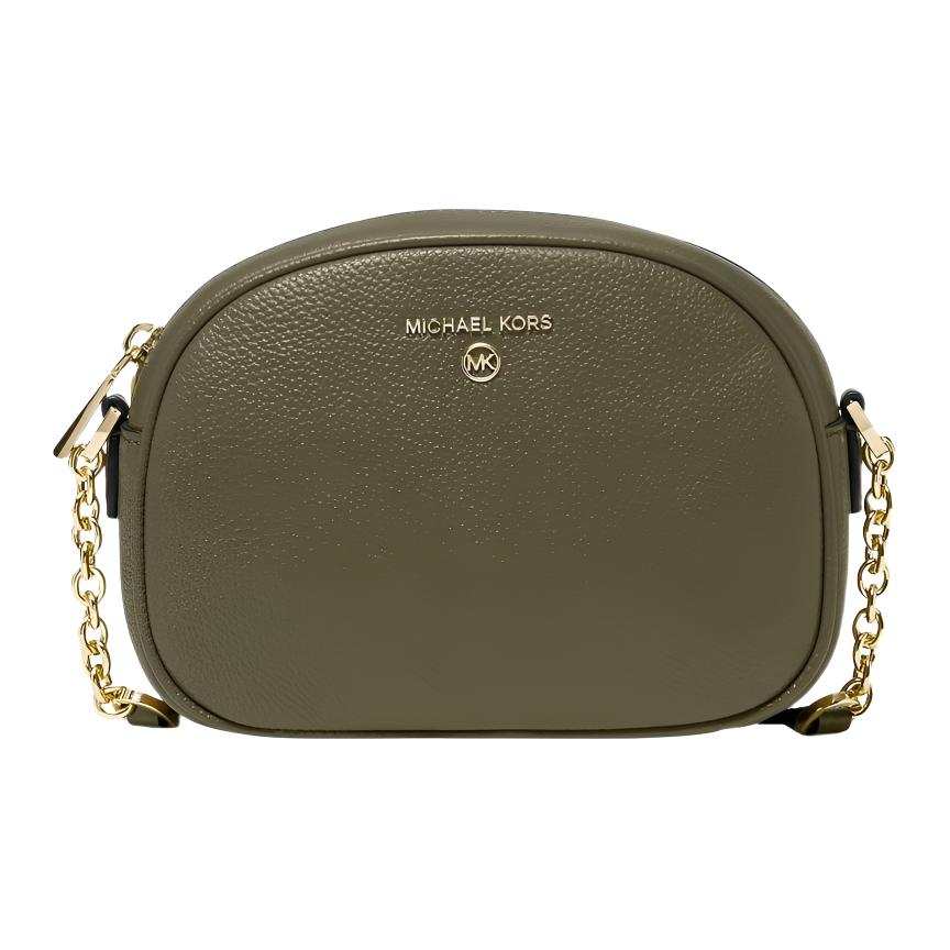 MICHAEL KORS Jet Set Charm Pebbled Leather Shoulder Bag Women's Olive Green