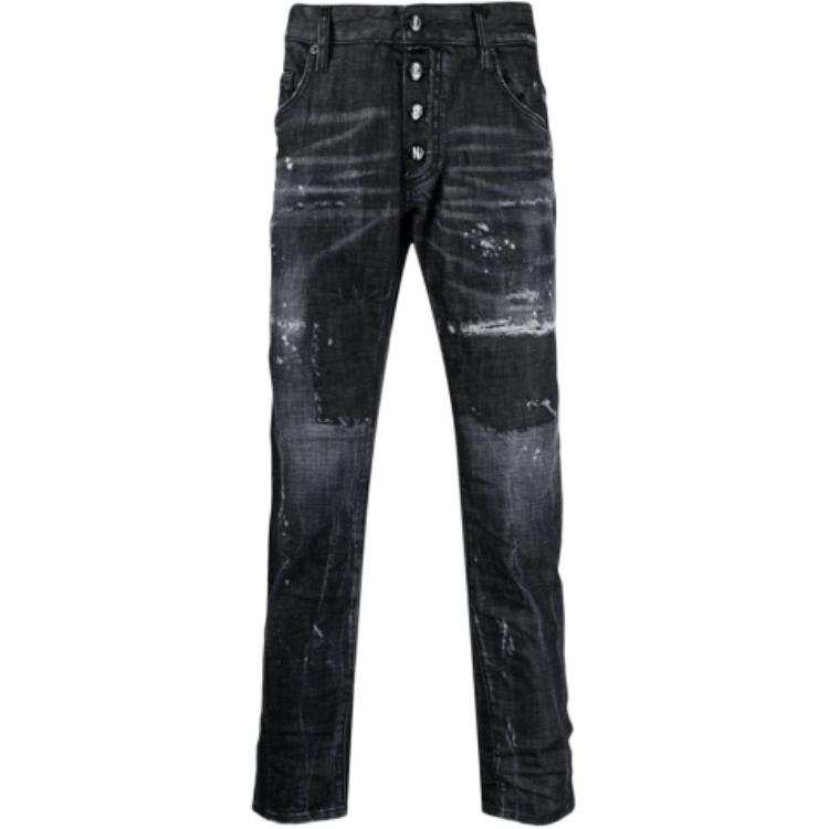 DSQUARED 2 DSQUARED 2 Jeans Men's Black Moderate Slim Fit Pants