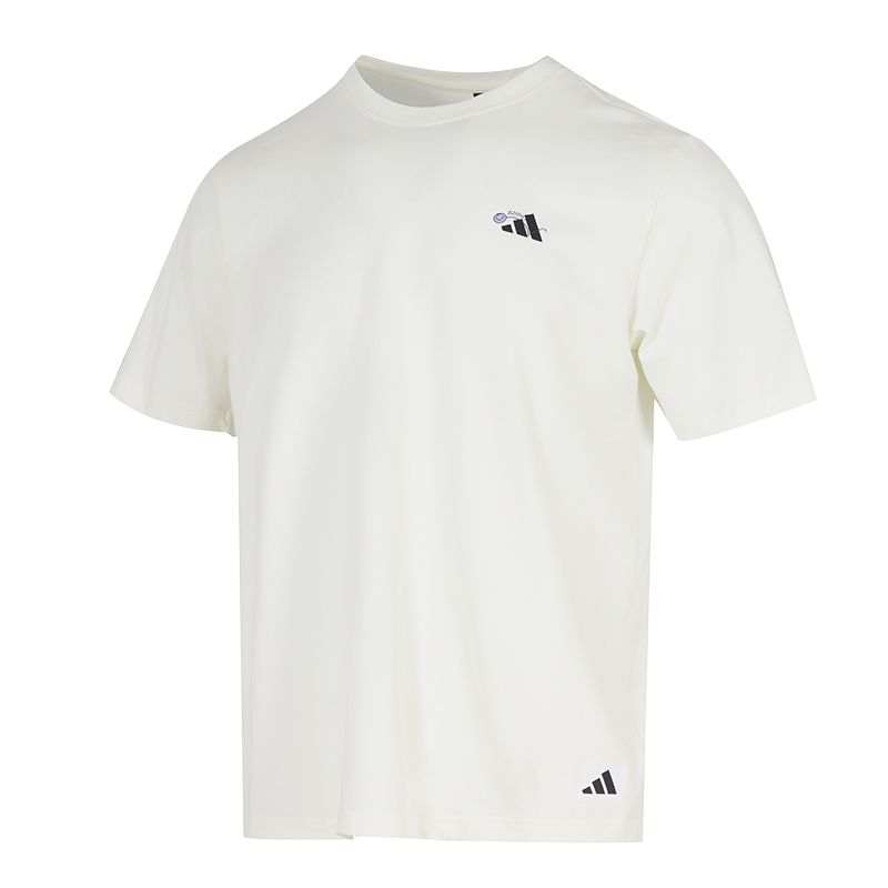 Adidas Adidas Sportlife T Shirts Men's White Crew Neck Moderate