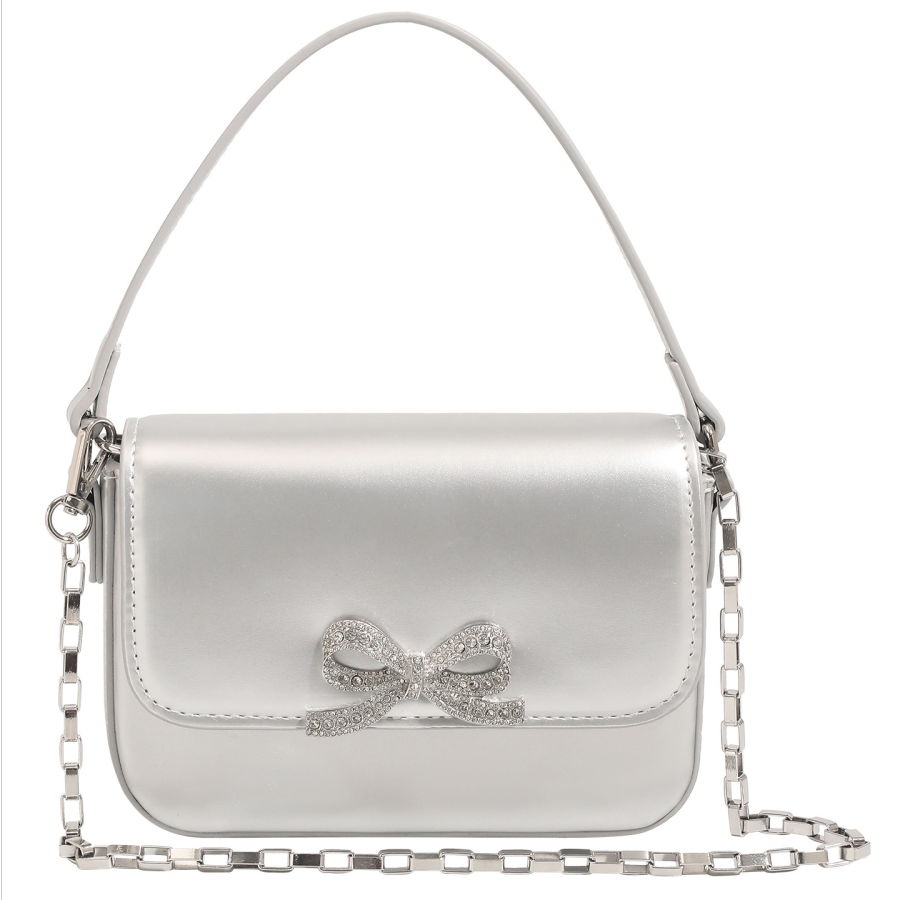 PAYOT Synthetic Leather Handbag Women's Silver/Black