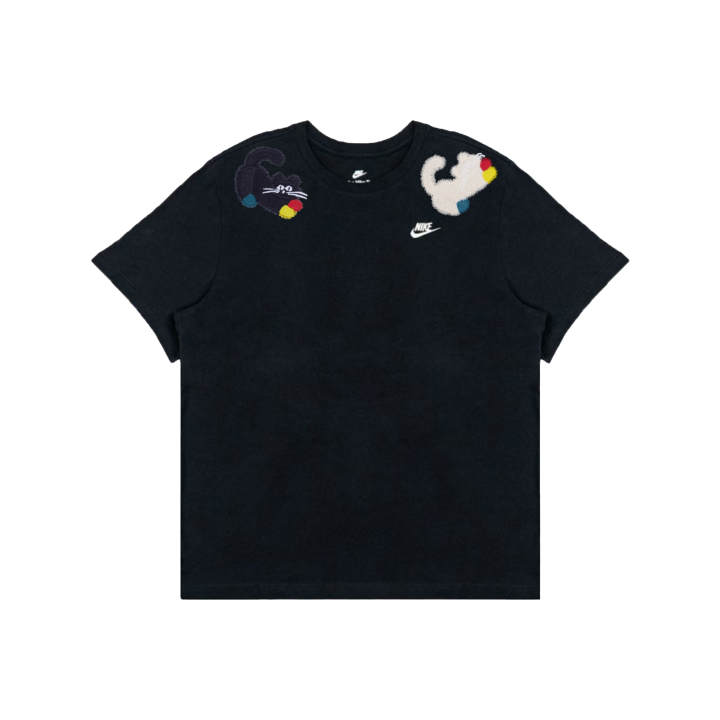 Nike Nike Swoosh T Shirts Men's Black Crew Neck Moderate Straight Fit