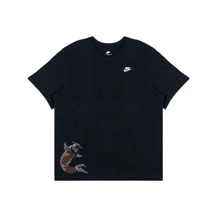 Nike Nike T Shirts Men's Black Crew Neck Moderate Straight Fit