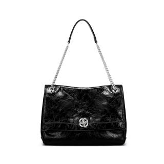 JUST STAR Synthetic Leather Crossbody Bag, Shoulder Bag Women's Black/White/Blue