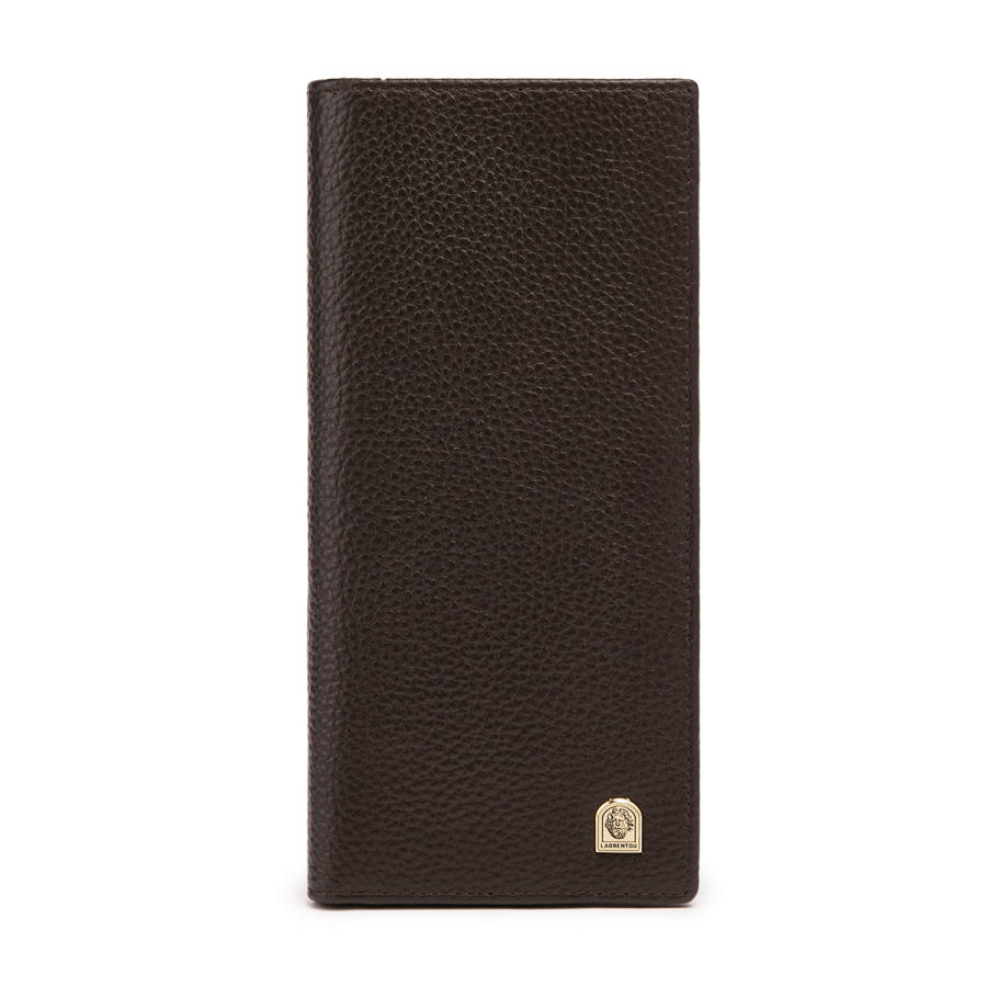 LAORENTOU Top Grain Cow Leather Wallet Men's Black/Coffee