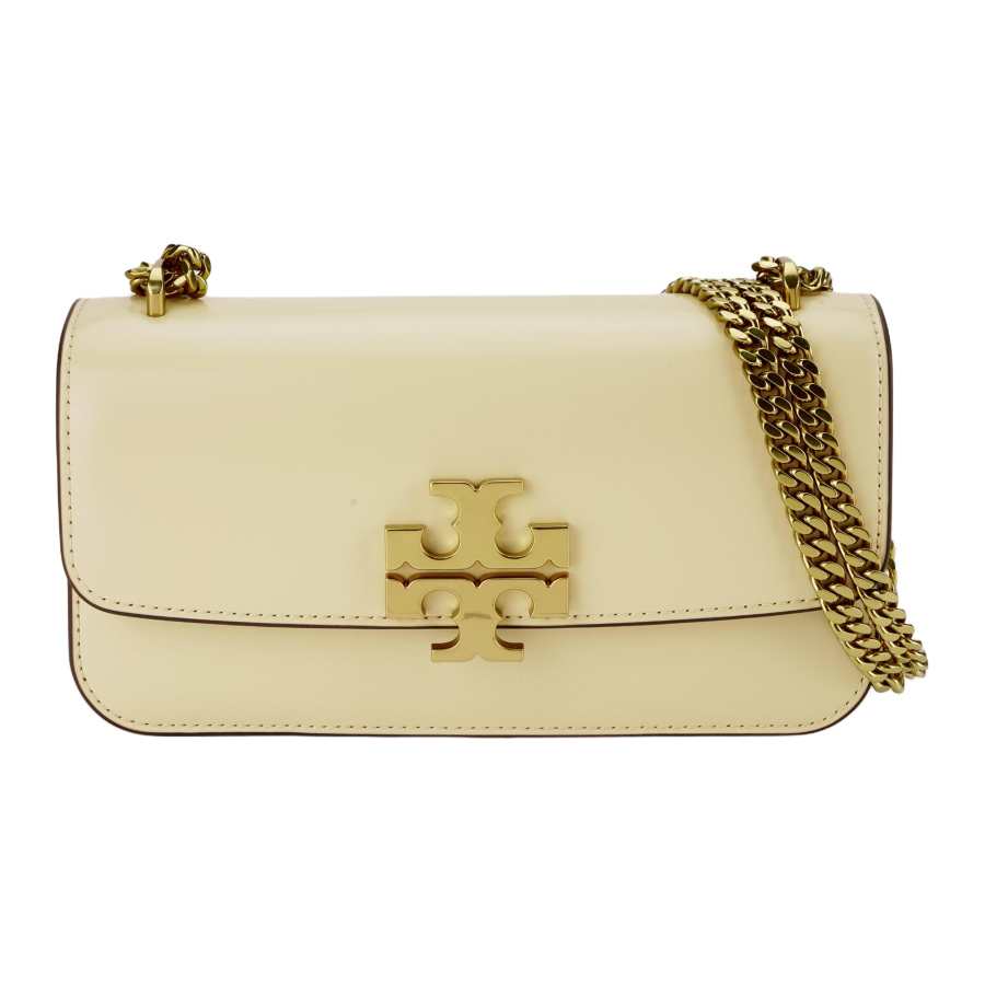 TORY BURCH Eleanor Calfskin Shoulder Bag, Crossbody Bag Small Women's Vanilla