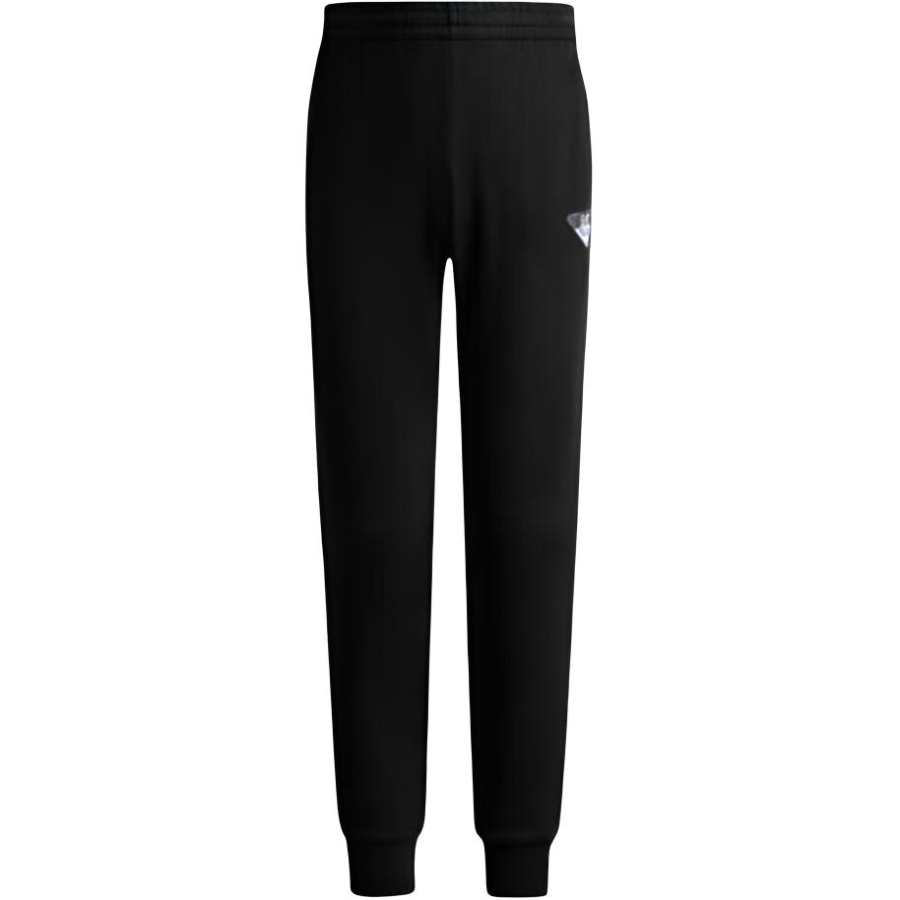 EMPORIO ARMANI EA7 Knitted Sweatpants Men's Black Moderate Cuffed Pants