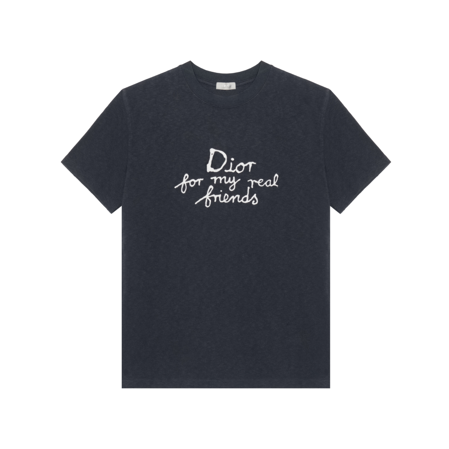 DIOR SS25 T Shirt Men's Marine Blue
