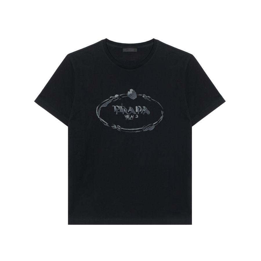 PRADA PRADA T Shirts Men's Black Crew Neck