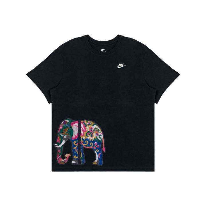 Nike Nike Swoosh T Shirts Men's Black Crew Neck Moderate Straight Fit