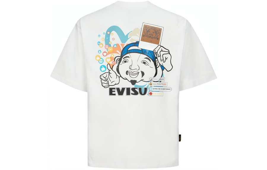 EVISU SS24 Godhead With Social Media Inspired Print Relax Fit T-shirt