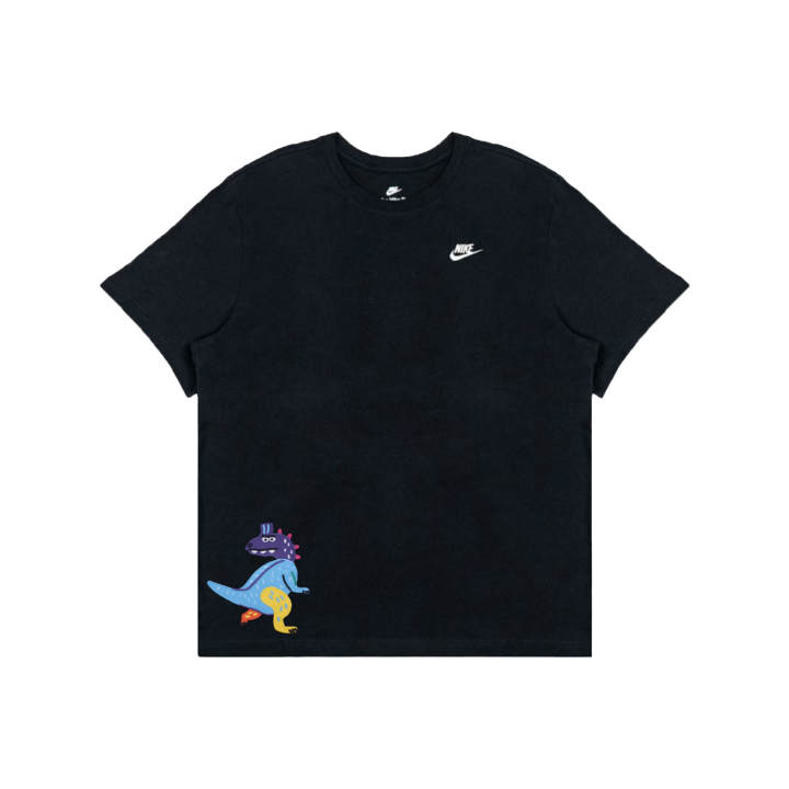 Nike Nike T Shirts Men's Black Crew Neck Moderate Straight Fit