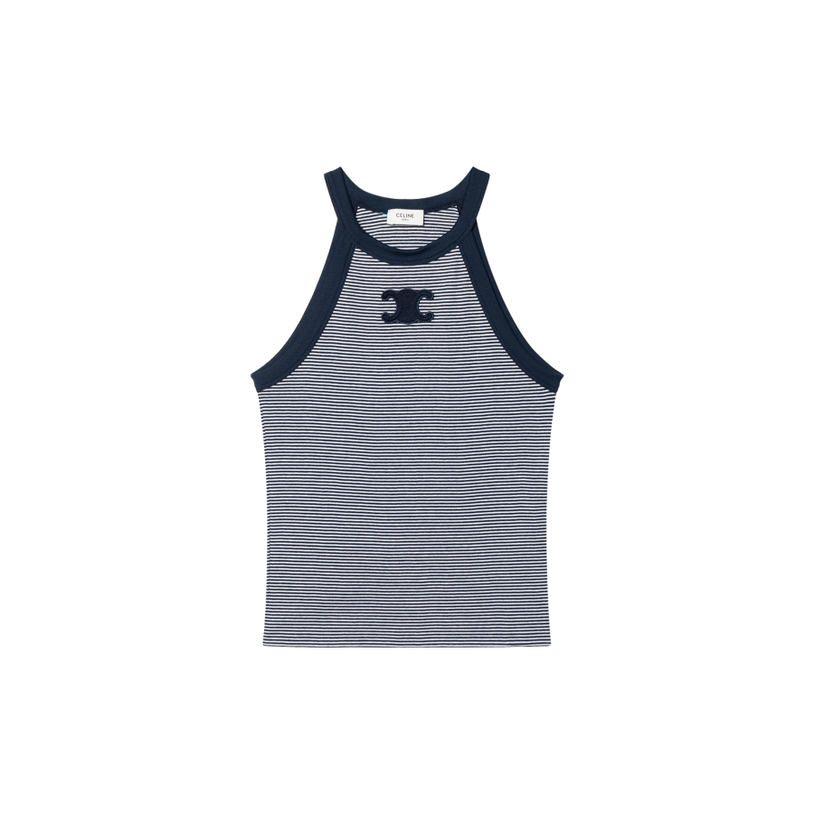 CELINE CELINE SS25 Camisole Women's Blue White Stripes