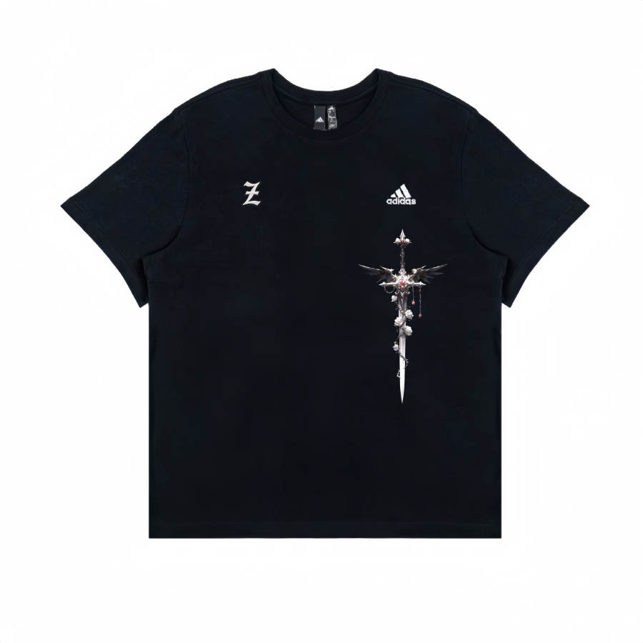 Adidas Adidas T Shirts Unisex Black Crew Neck Moderate Straight Fit