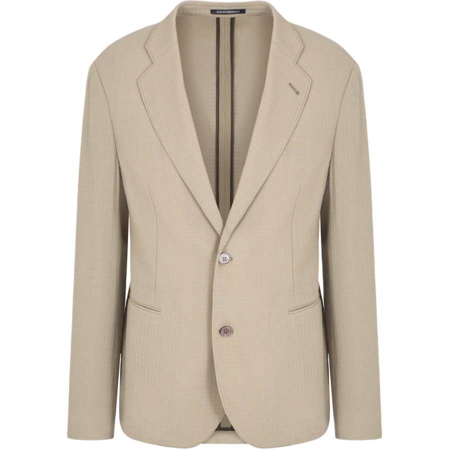 EMPORIO ARMANI Armure Wool Crêpe Single breasted Jacket