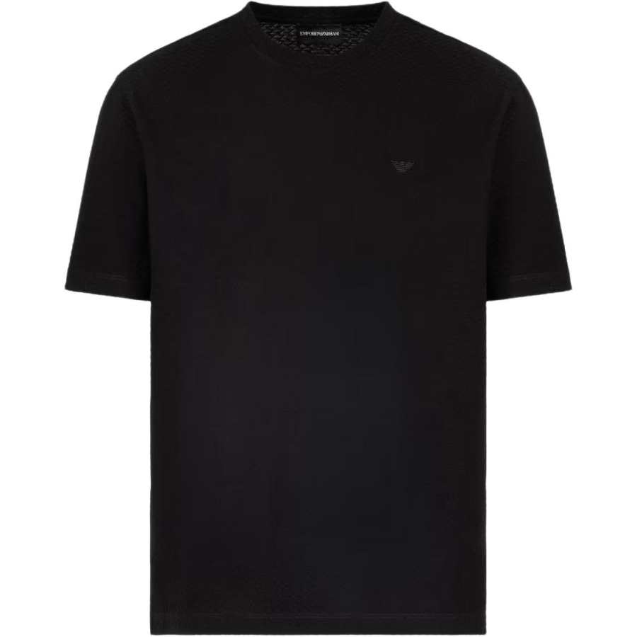 EMPORIO ARMANI T Shirts Men's Black Crew Neck Moderate