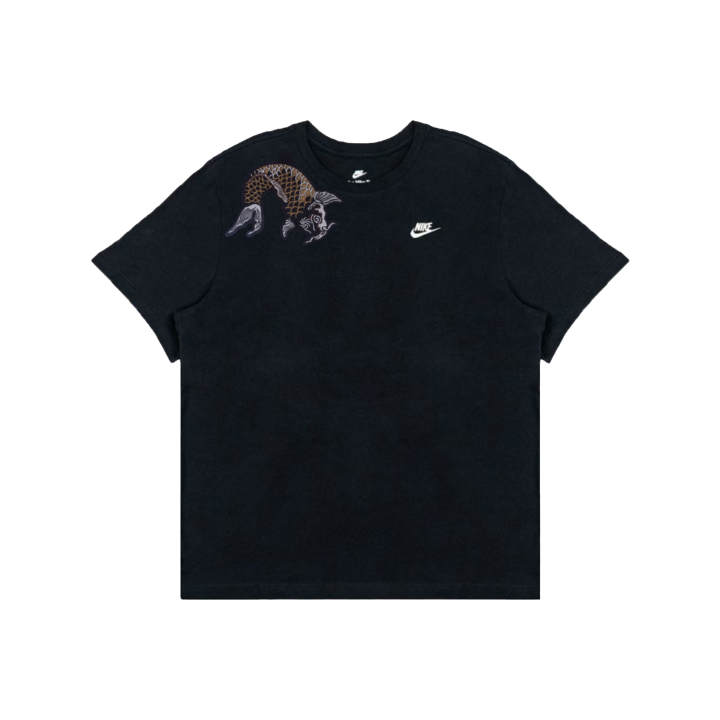 Nike Nike Swoosh T Shirts Men's Black Crew Neck Moderate Straight Fit