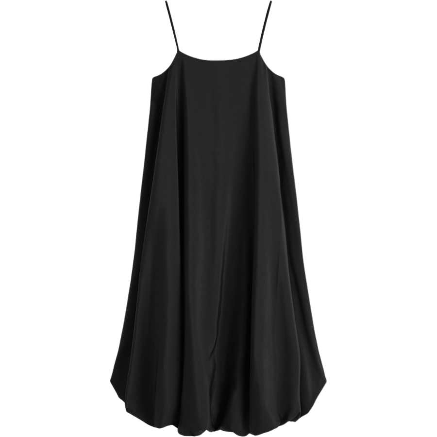 COS Slip Dresses Women's Black Square Collar Moderate