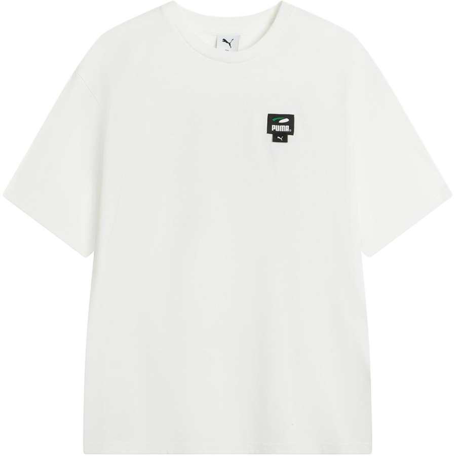 PUMA T Shirts Men's White Crew Neck Moderate
