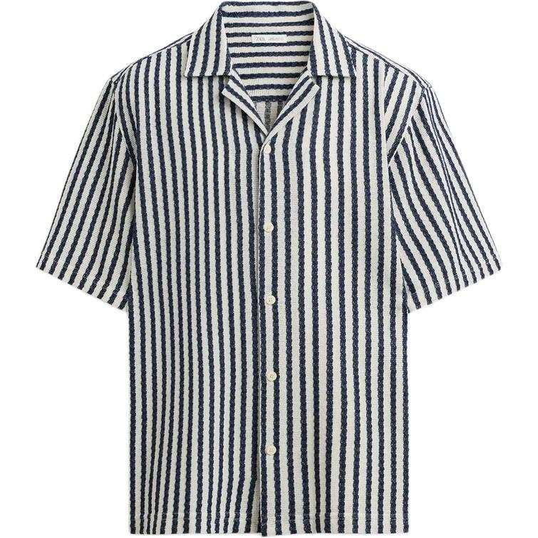 ZARA Shirts Men's Sea Blue Lapel Moderate