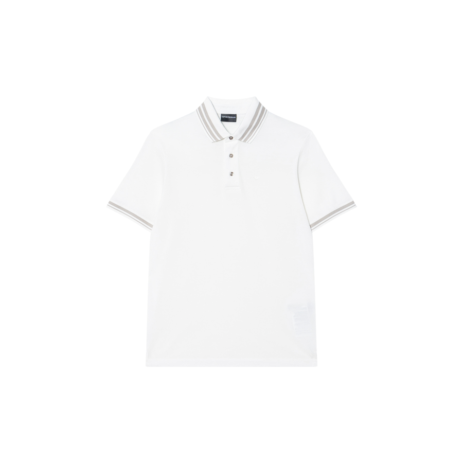 EMPORIO ARMANI Logo Embroidered Buttoned Polo Shirt