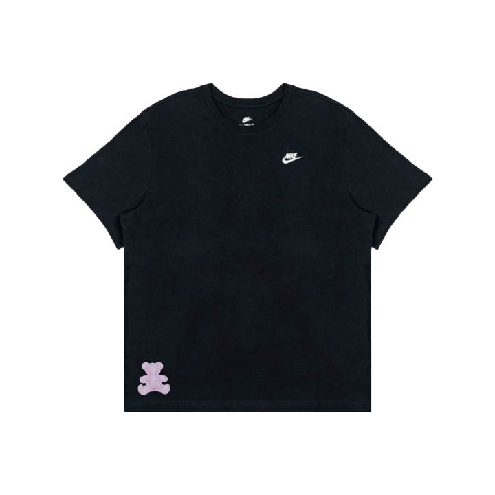 Nike Nike Swoosh T Shirts Men's Black Crew Neck Moderate Straight Fit