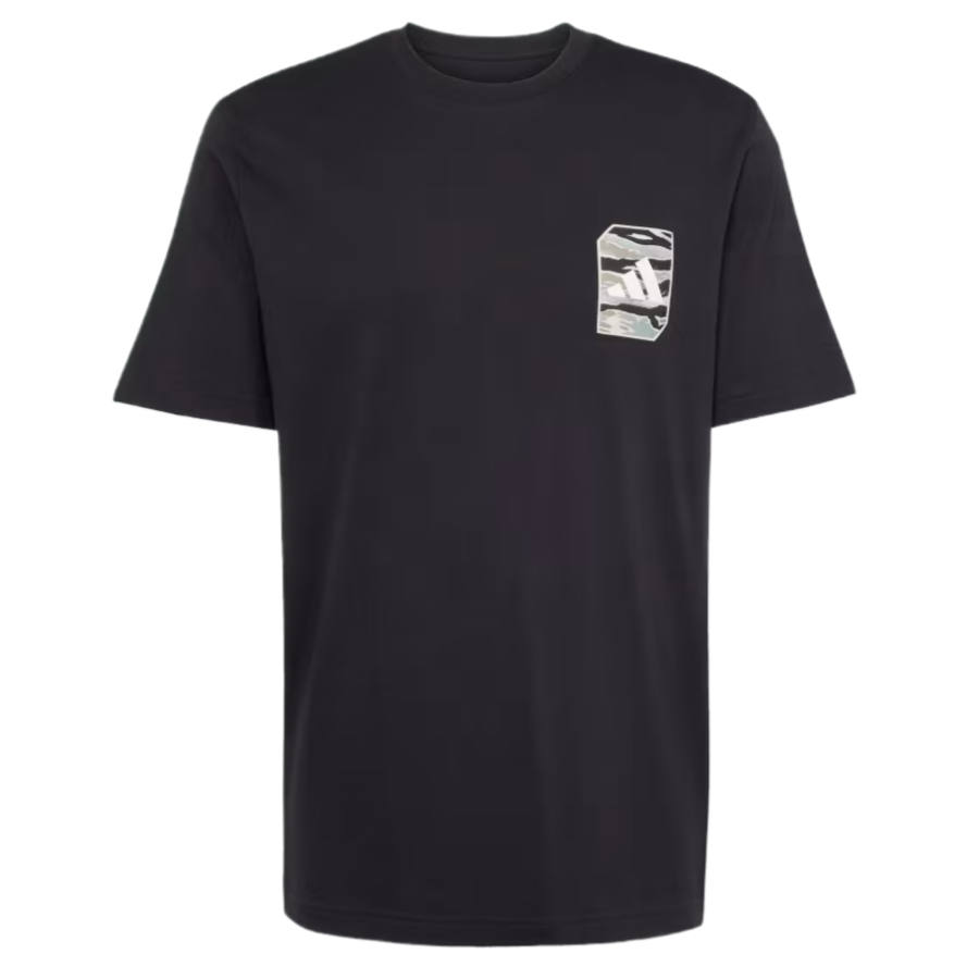 Adidas Adidas T Shirts Men's Black Crew Neck Moderate Straight Fit