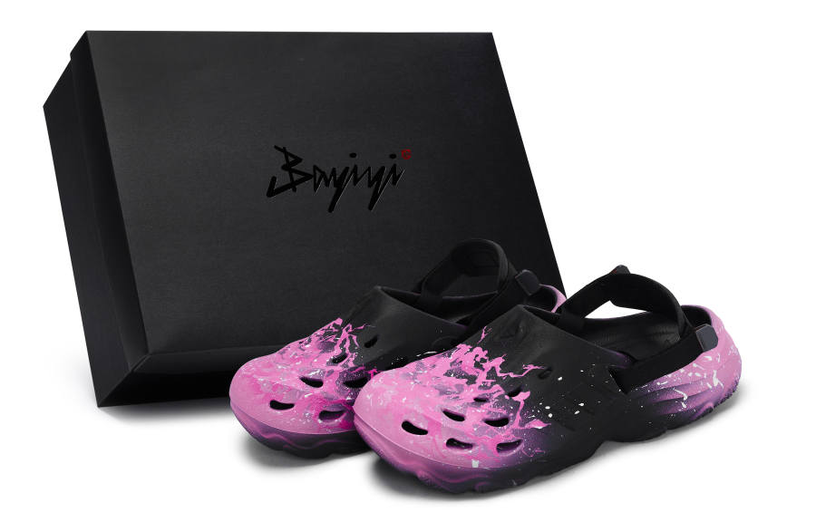 Adidas Adidas MAXXCLOG 811 Manufacturing, Fluorescent Sea Pink, Special Shoe Box Clogs Unisex Black Pink