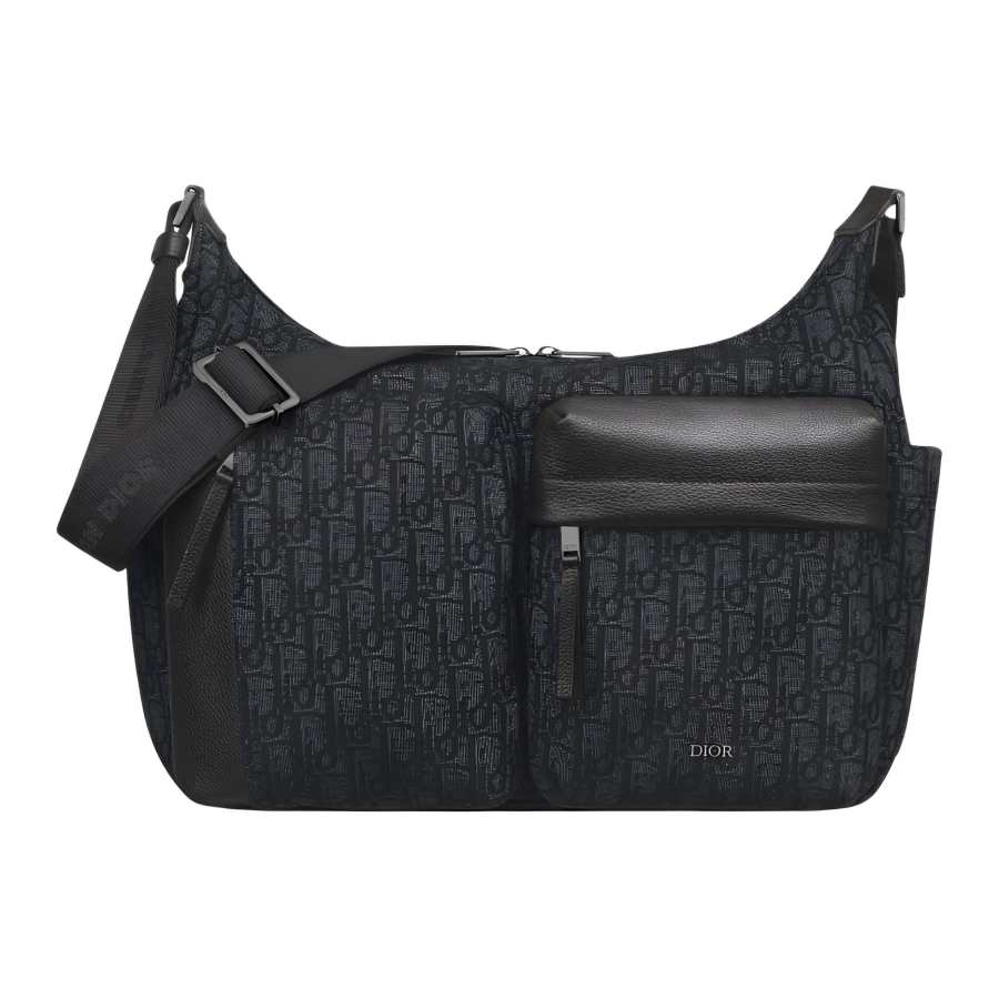 DIOR DIOR Technical Fabric Shoulder Bag Medium Men's Black