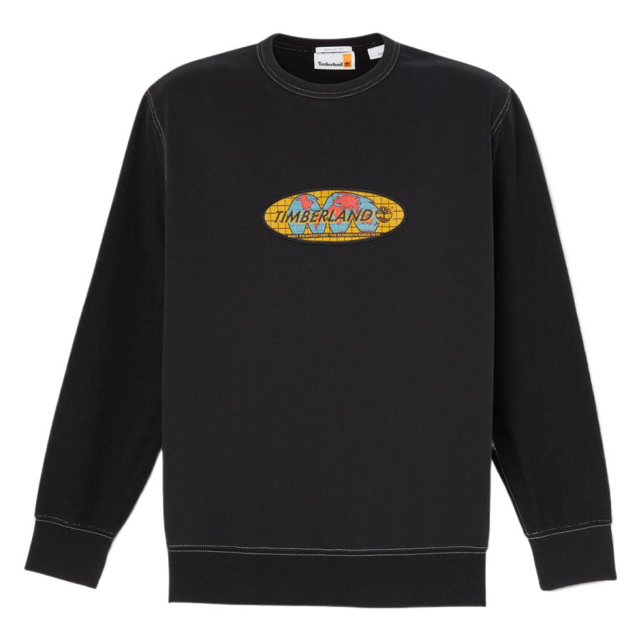 Timberland Sweatshirts Unisex Black Crew Neck Moderate Regular