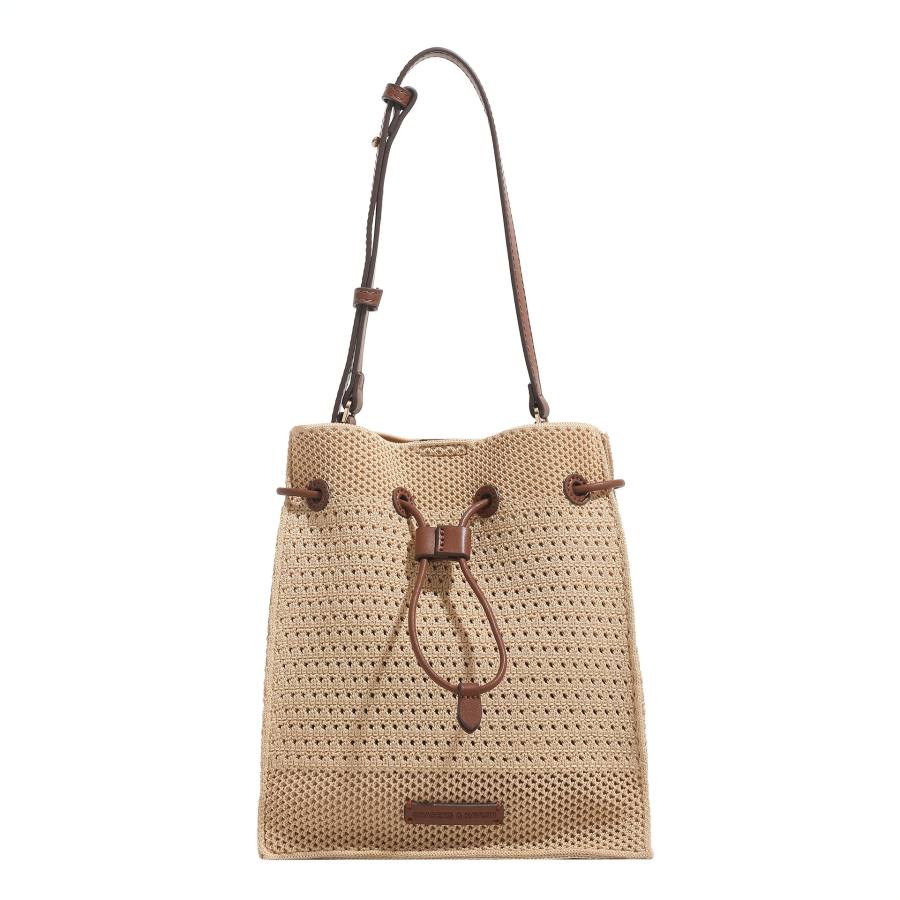 PAYOT Synthetic Leather Combo Bag, Handbag, Shoulder Bag Women's Beige/Sea Salt Blue