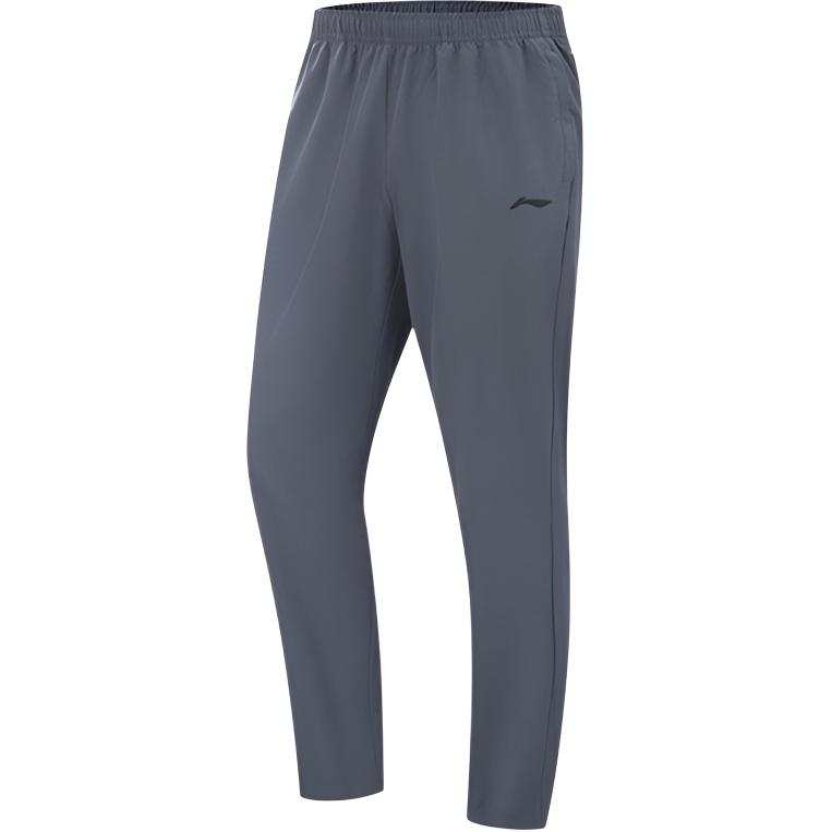 Li-Ning Li Ning Casual Pants Men's Blue Gray Moderate Straight Fit Pants