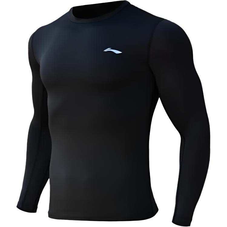 Li-Ning Li Ning Fitness Series T Shirts Men's Black Crew Neck Moderate