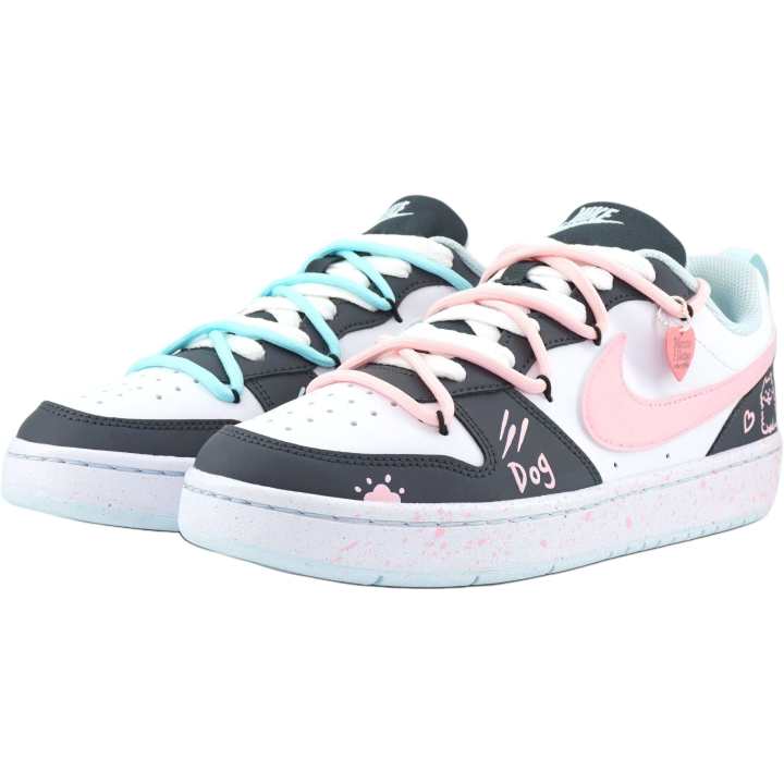Nike Nike Court Borough Maris Sal Cherry Blossom Synthetic Leather Slip Resistant Abrasion Resistant