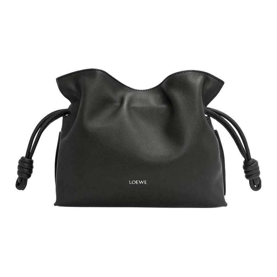 LOEWE Flamenco Nappa Cow Leather Clutch Mini Women's Black