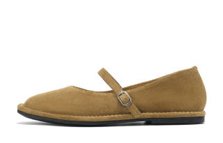 MINNETONKA Cow Suede Mary Jane Shoes Women's Brown