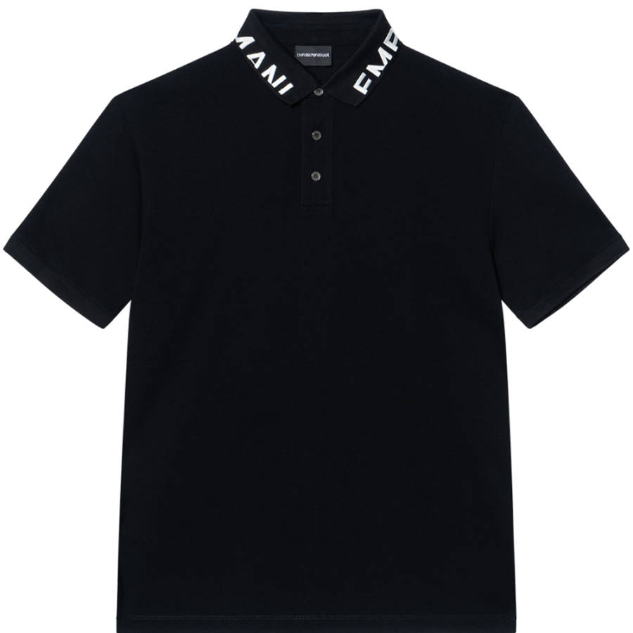 EMPORIO ARMANI SS23 Polo Shirt Men's Black