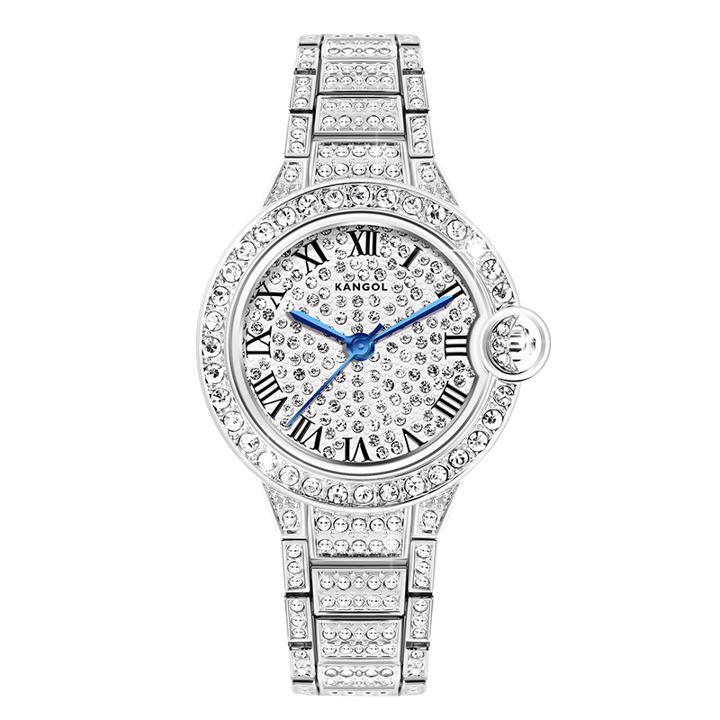 KANGOL Quartz Movement Metal Strap Watch Women's Watch Silver Dial