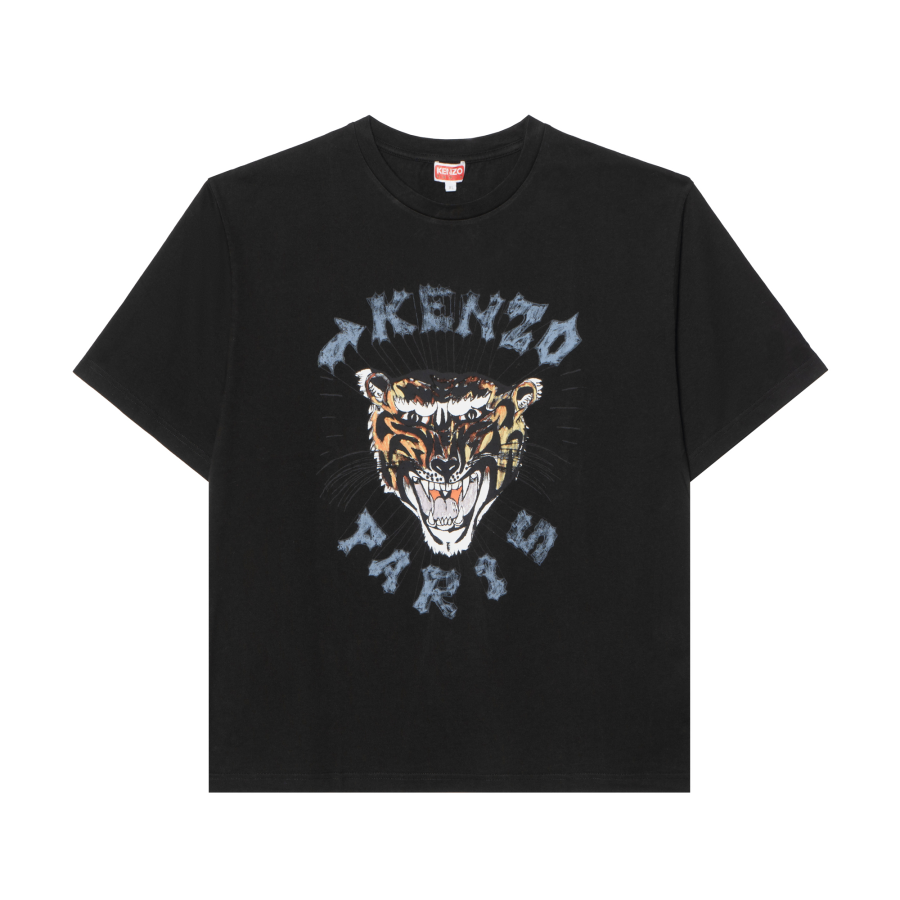 KENZO Logo Tiger Printed Crewneck T Shirt
