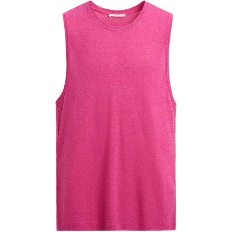ZARA Tank Tops Men's Dark Purple Red Crew Neck Moderate